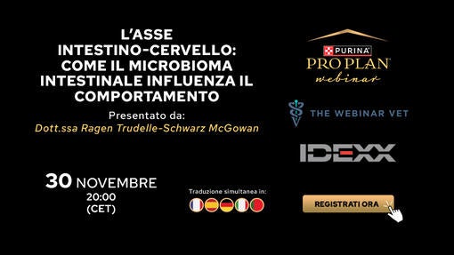 Webinar veterinario IDEXX del 30 novembre alle 20:00 (CET).